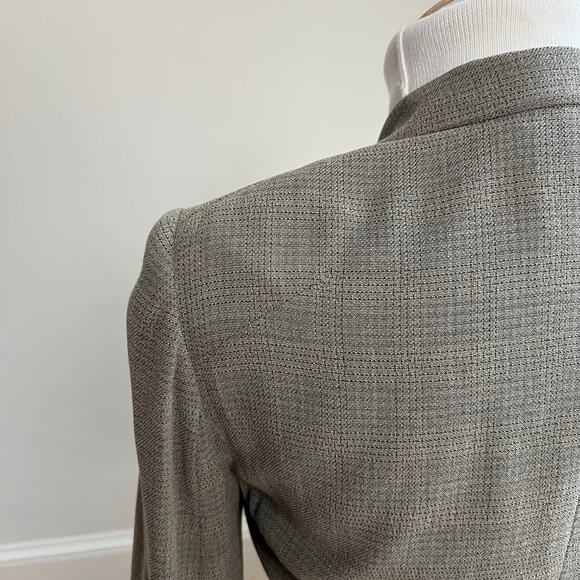 Vintage 90s Henri Bendel Long Wool Blazer 2 – Made in Italy, Gray Longline Style - Picture 7 of 13